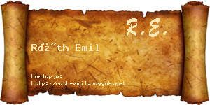 Ráth Emil névjegykártya