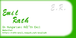 emil rath business card